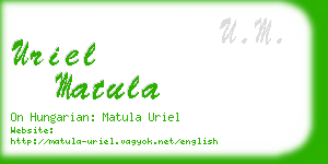 uriel matula business card